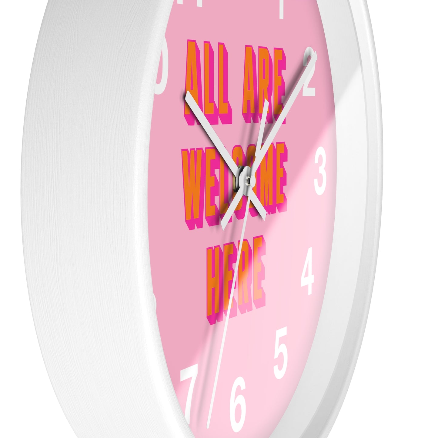 All Are Welcome Here Wall Clock