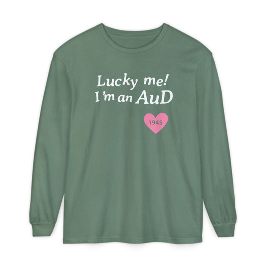 Lucky Me I'm an AuD Long Sleeve Comfort Colors T-Shirt