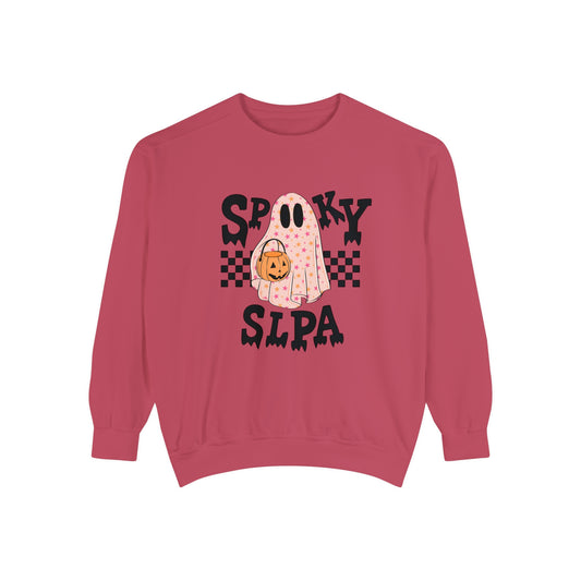 Spooky SLPA Checkerboard Comfort Colors Sweatshirt