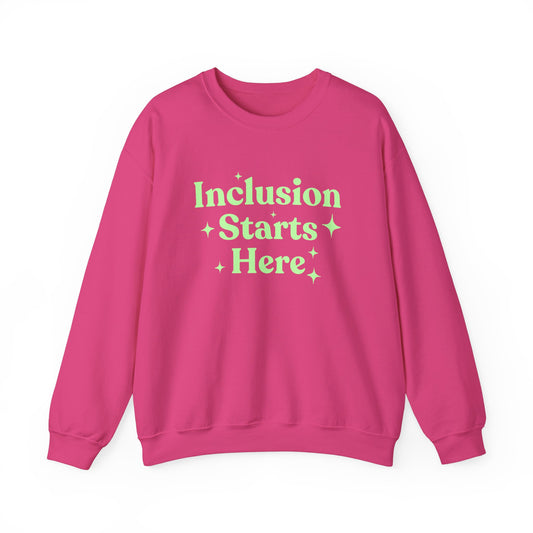 Inclusion Starts Here Crewneck Sweatshirt