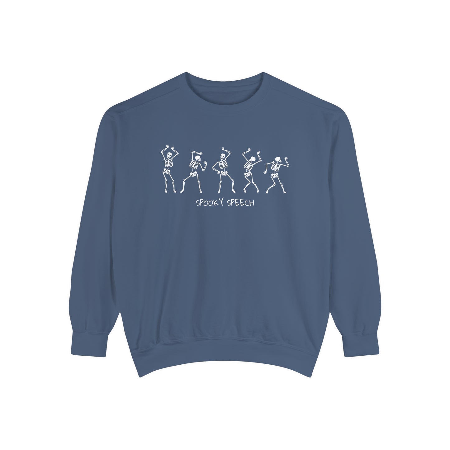 Spooky Speech Skeletons Comfort Colors Sweatshirt