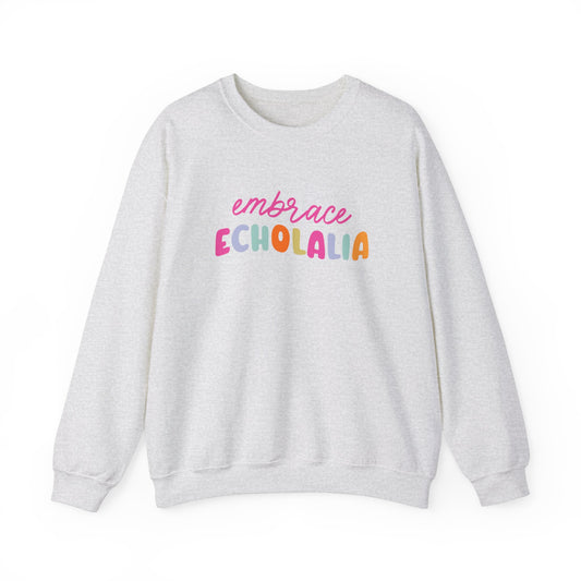 Embrace Echolalia Rainbow Crewneck Sweatshirt