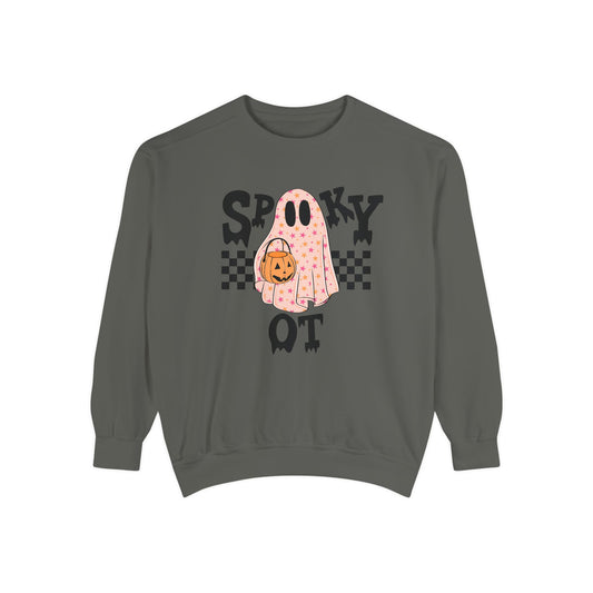 Spooky OT Checkerboard Comfort Colors Sweatshirt