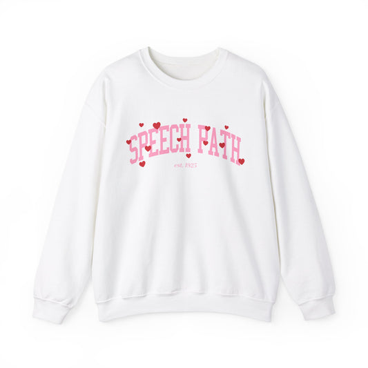 Speech Path Varsity Hearts Crewneck Sweatshirt