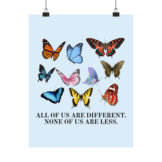 All Of Us Are Different Poster | Light Blue