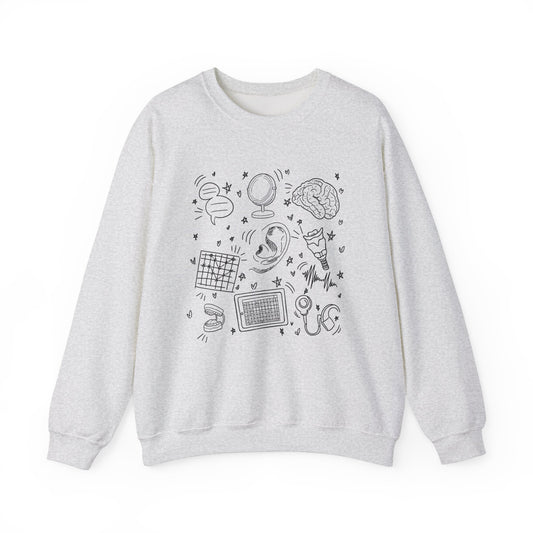 Speech & Hearing Doodles Crewneck Sweatshirt