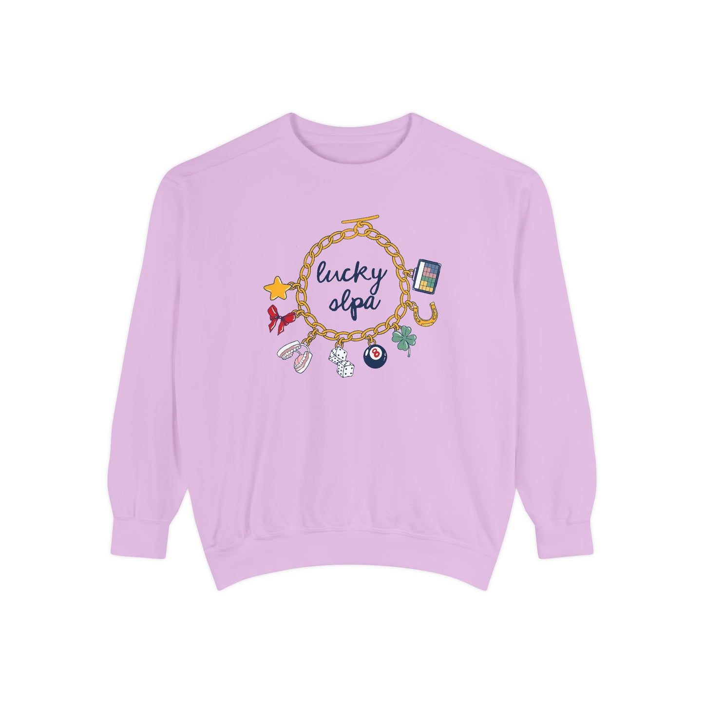 Lucky SLPA Charm Bracelet Comfort Colors Sweatshirt