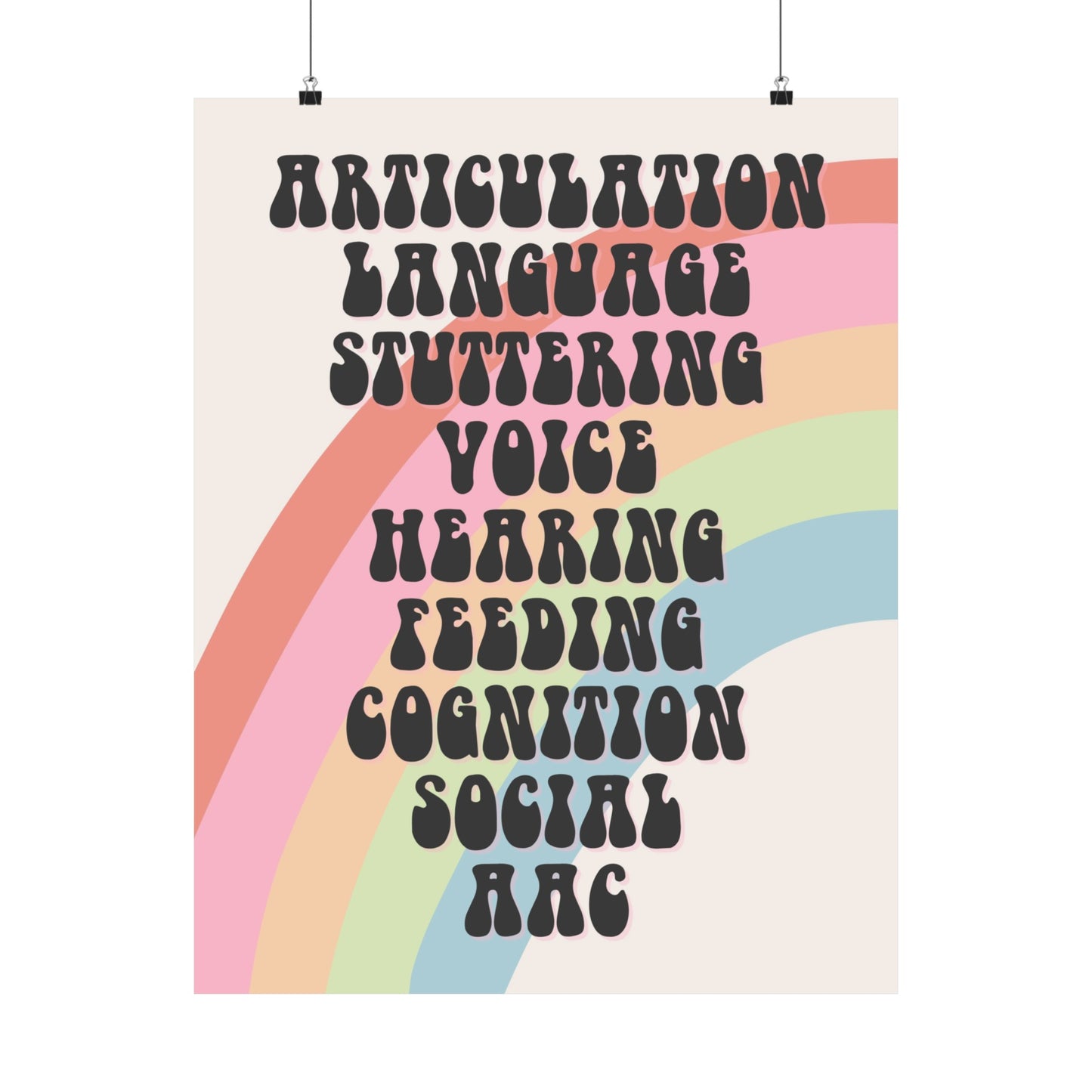 Rainbow SLP Scope of Practice Poster