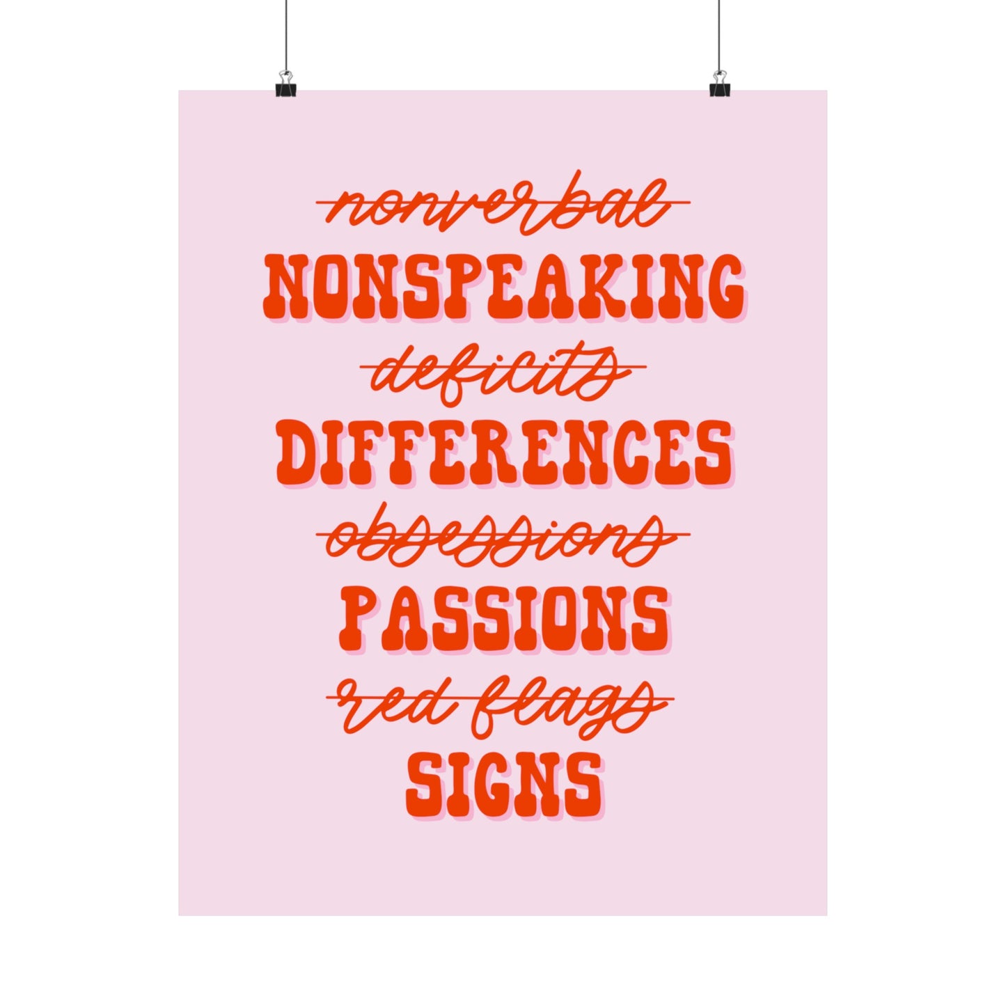 Neurodiversity Terms Poster