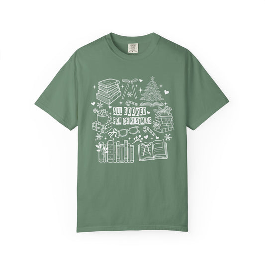 All Booked for Christmas Comfort Colors T-Shirt