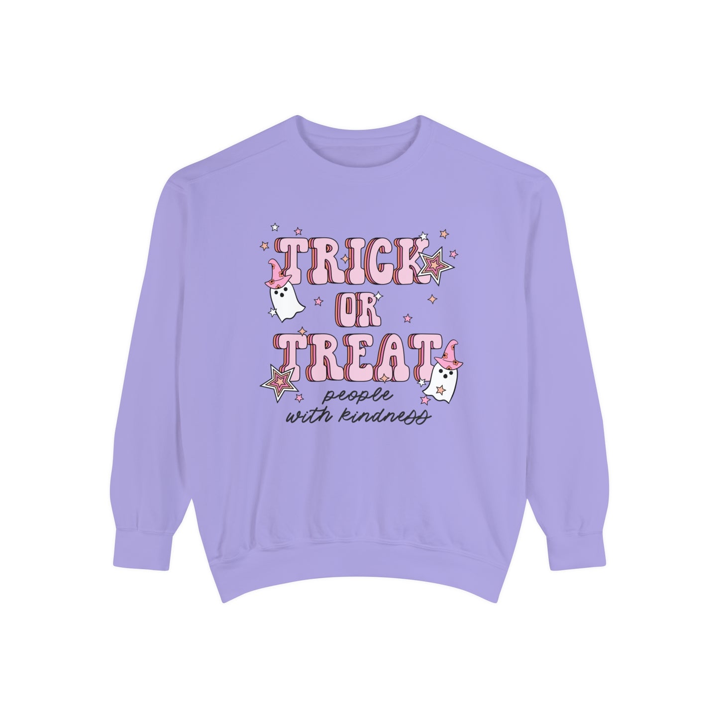 Trick or Treat People With Kindness Comfort Colors Sweatshirt