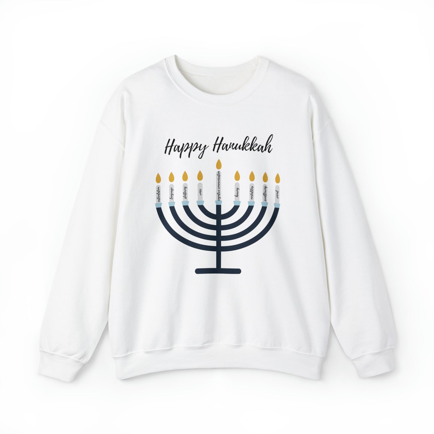 Hanukkah Big Nine Speech Scope Crewneck Sweatshirt