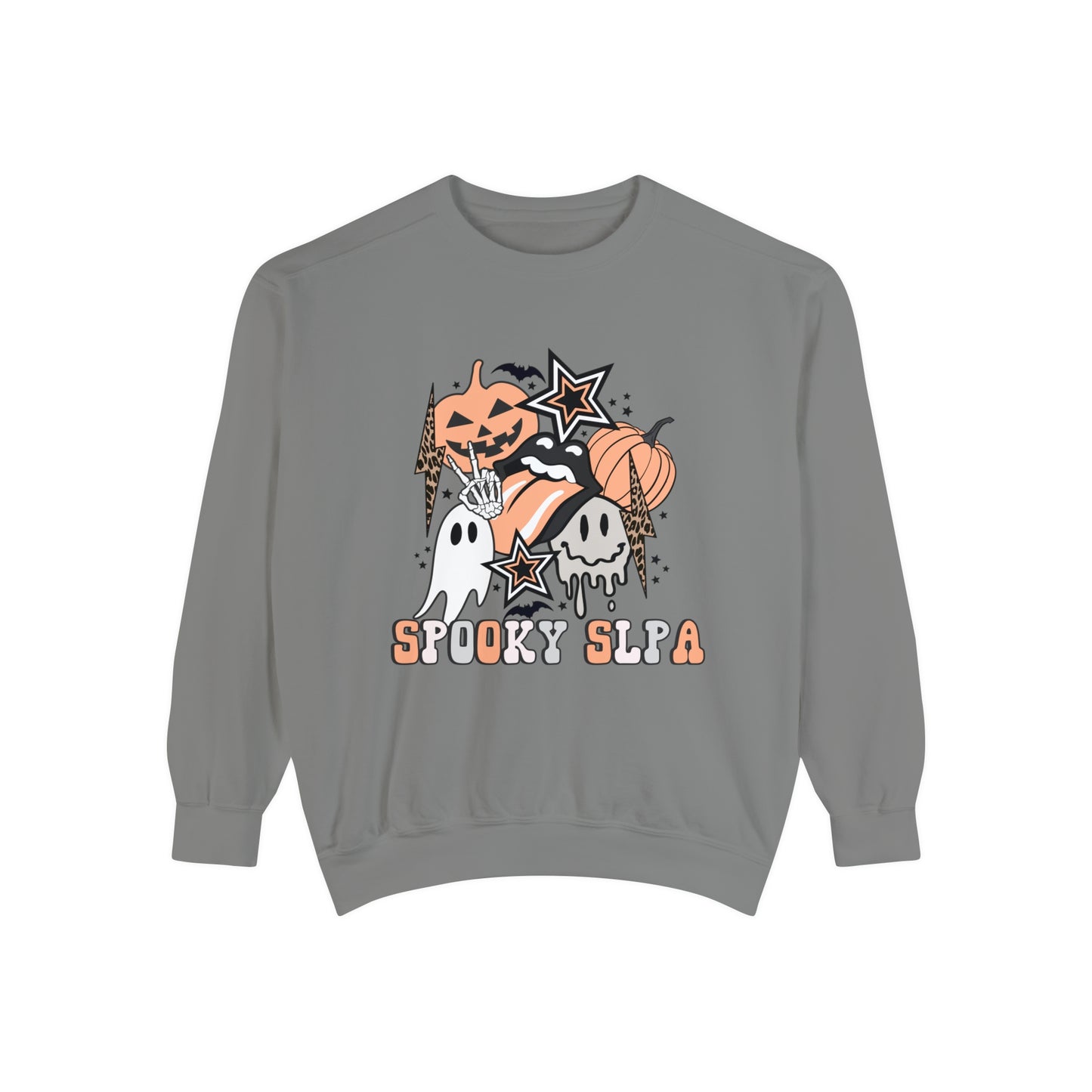 Spooky SLPA Retro Halloween Comfort Colors Sweatshirt