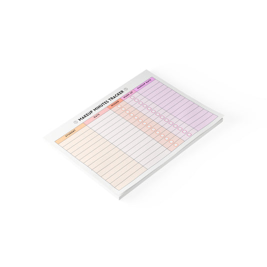 Makeup Minutes Tracker Post-it® Note Pad | Pink & Coral