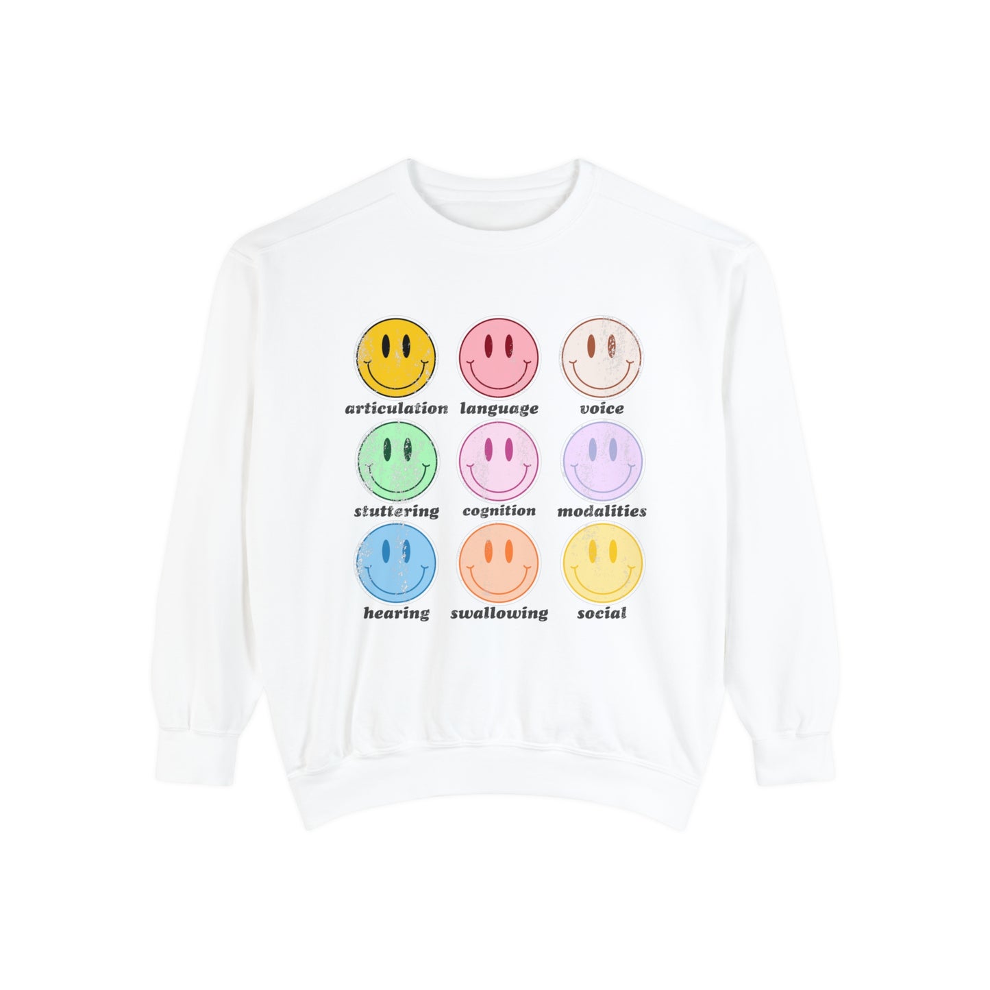 Retro Distressed Speech Scope Comfort Colors Sweatshirt