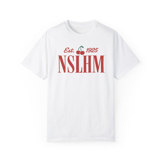 NSLHM Cherries Comfort Colors T-Shirt | Front and Back Print