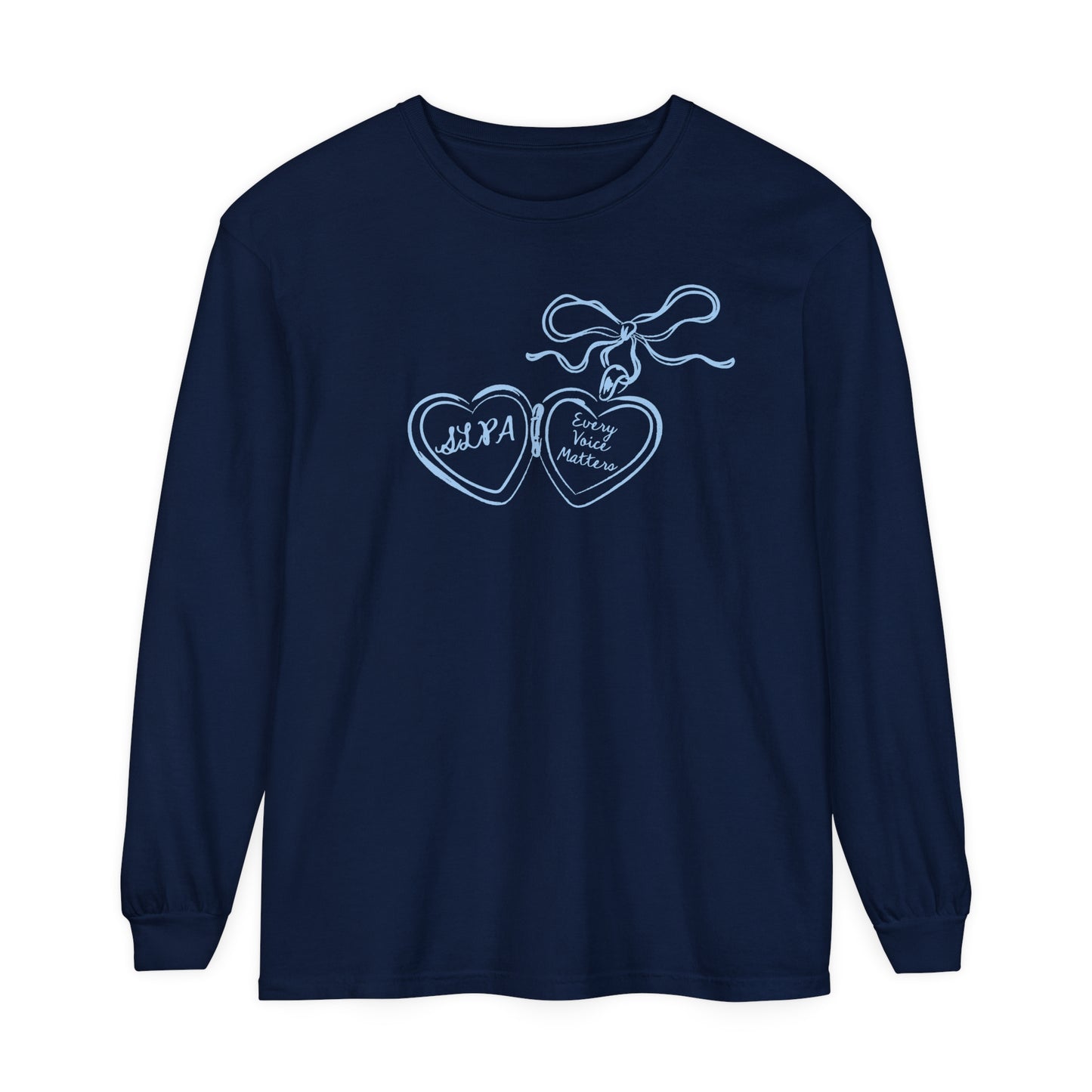 SLPA Heart Locket Long Sleeve Comfort Colors T-Shirt
