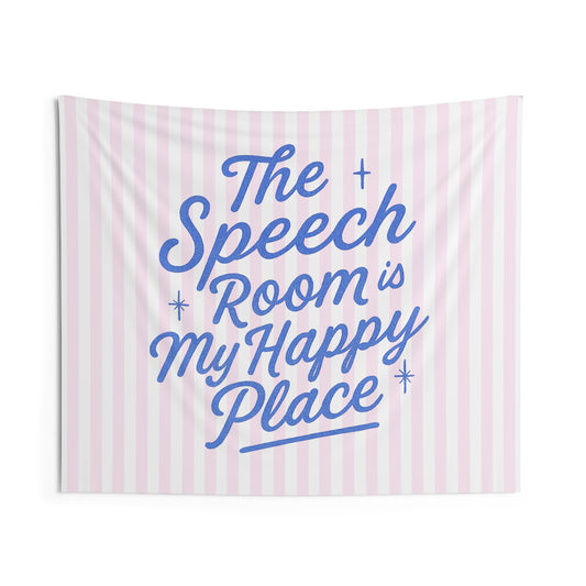 Speech Room Happy Place Tapestry
