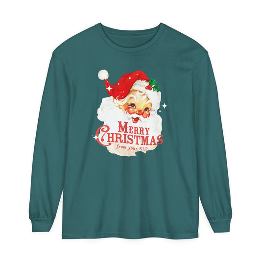 Merry Christmas From Your SLP Long Sleeve Comfort Colors T-Shirt