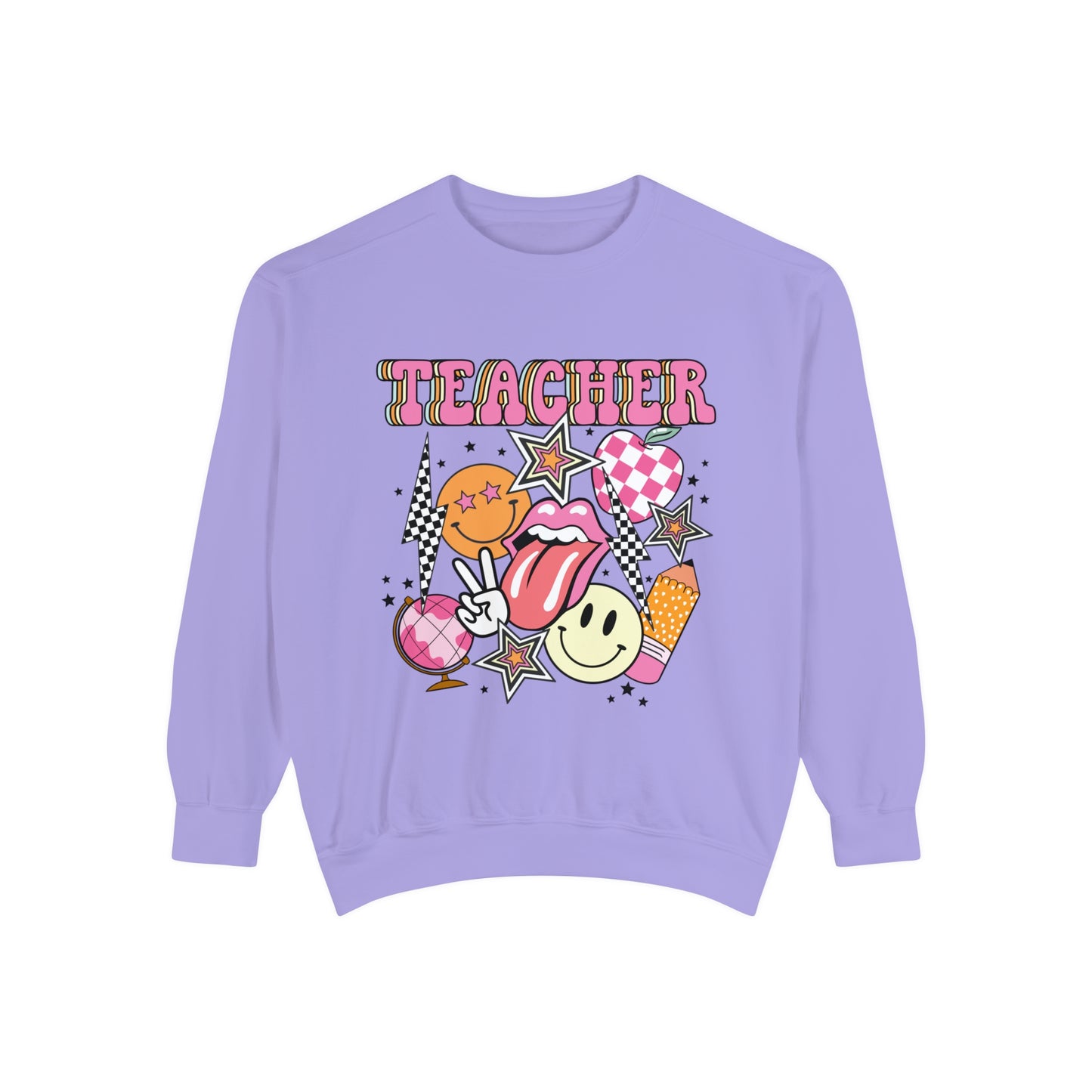 Retro Teacher Comfort Colors Sweatshirt