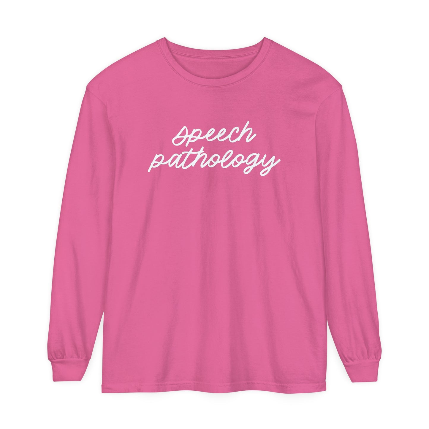 Speech Pathology Script Long Sleeve Comfort Colors T-shirt