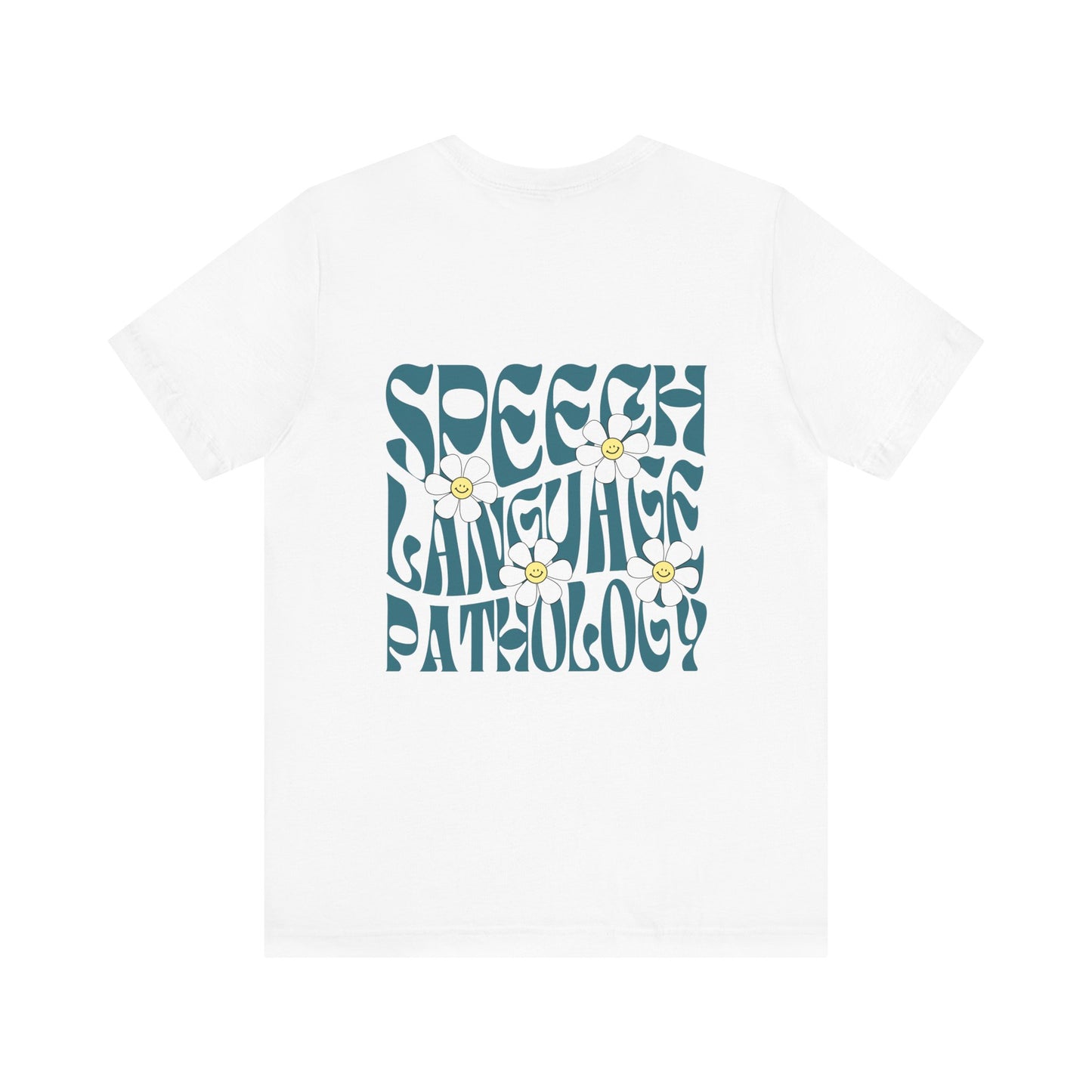 Groovy Daisy Speech Jersey T-Shirt | Front and Back Print