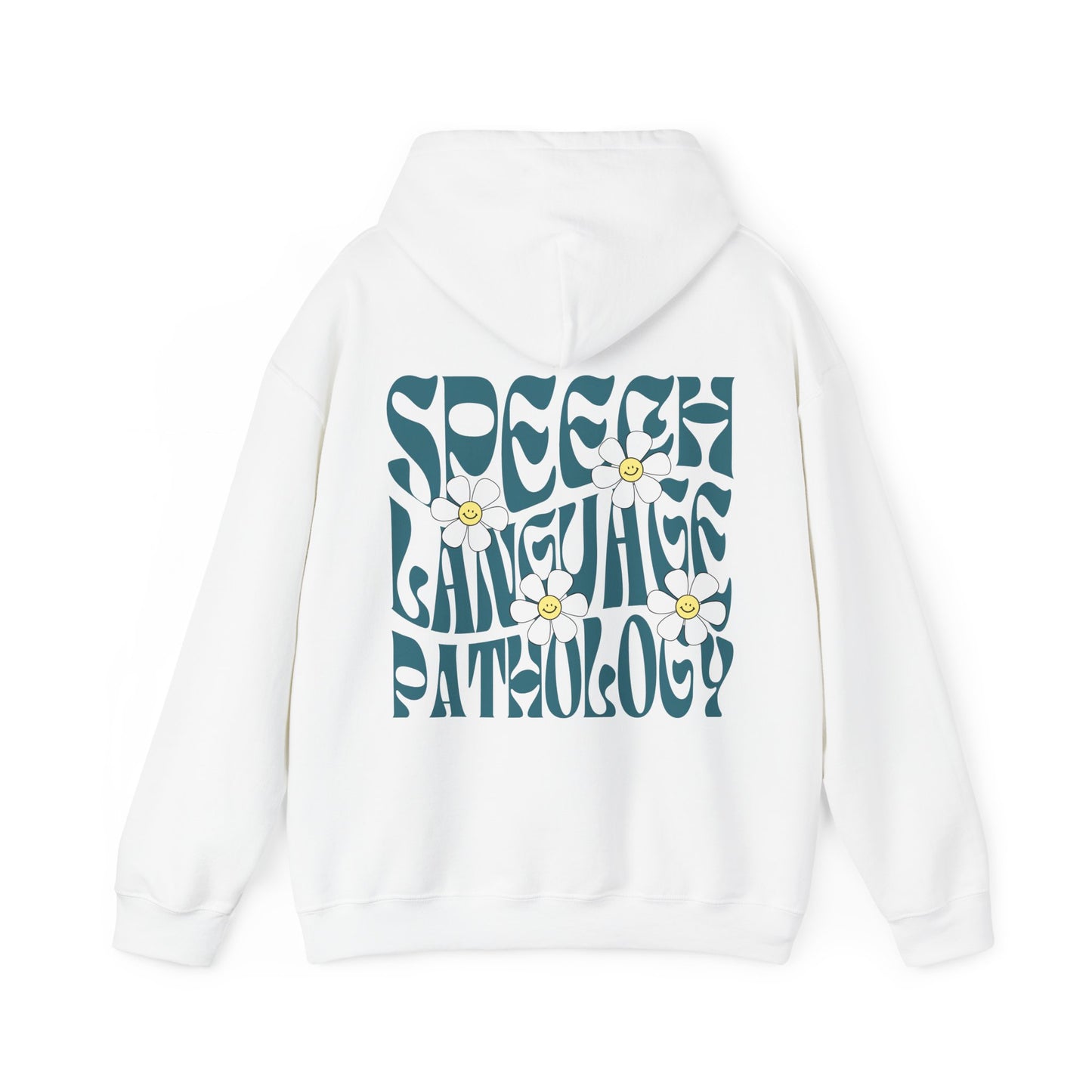 Groovy Daisy Speech Hoodie | Front and Back Print
