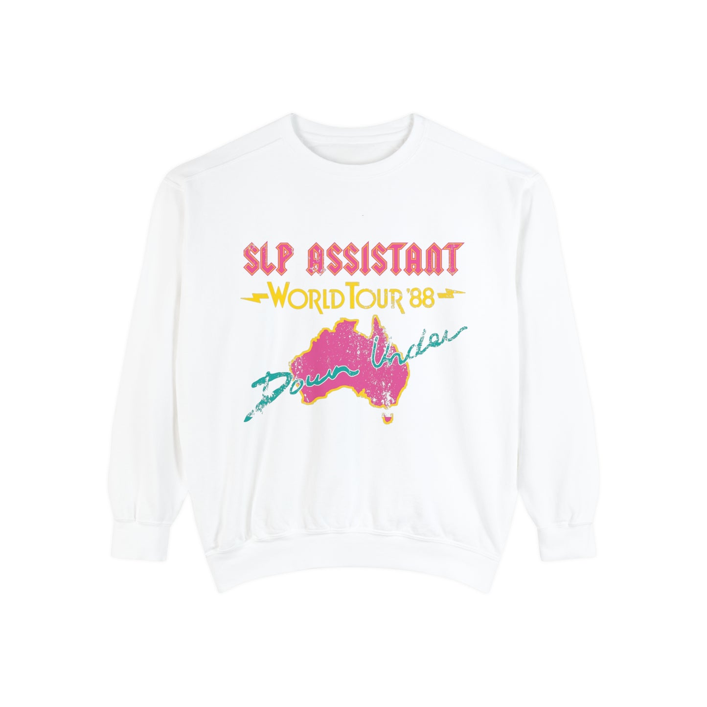SLP Assistant World Tour Comfort Colors Sweatshirt