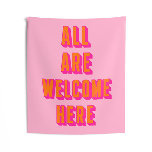 All Are Welcome Here Tapestry
