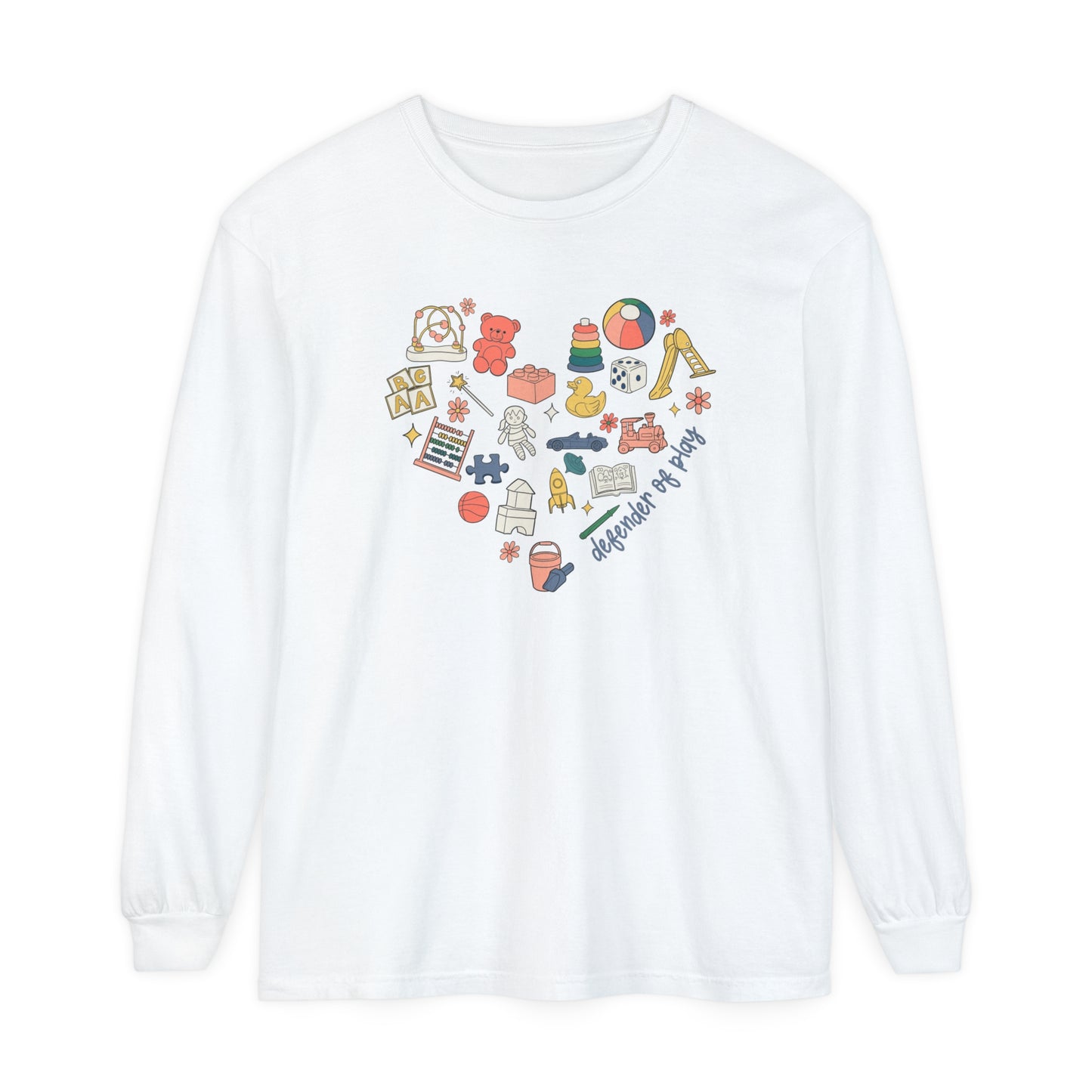 Defender of Play Long Sleeve Comfort Colors T-shirt