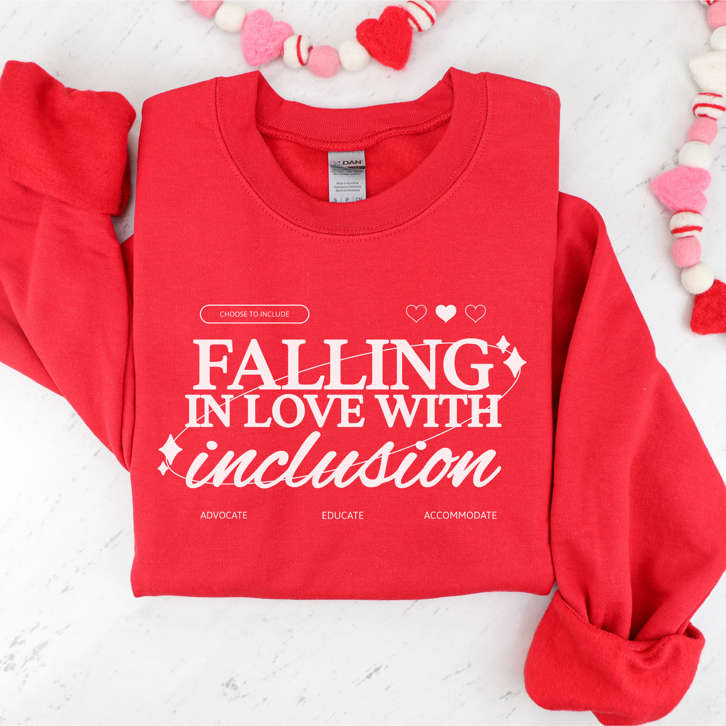Falling in Love With Inclusion Crewneck Sweatshirt