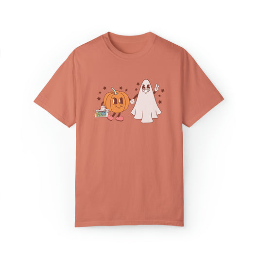 Pumpkin and Ghost AAC Comfort Colors T-Shirt