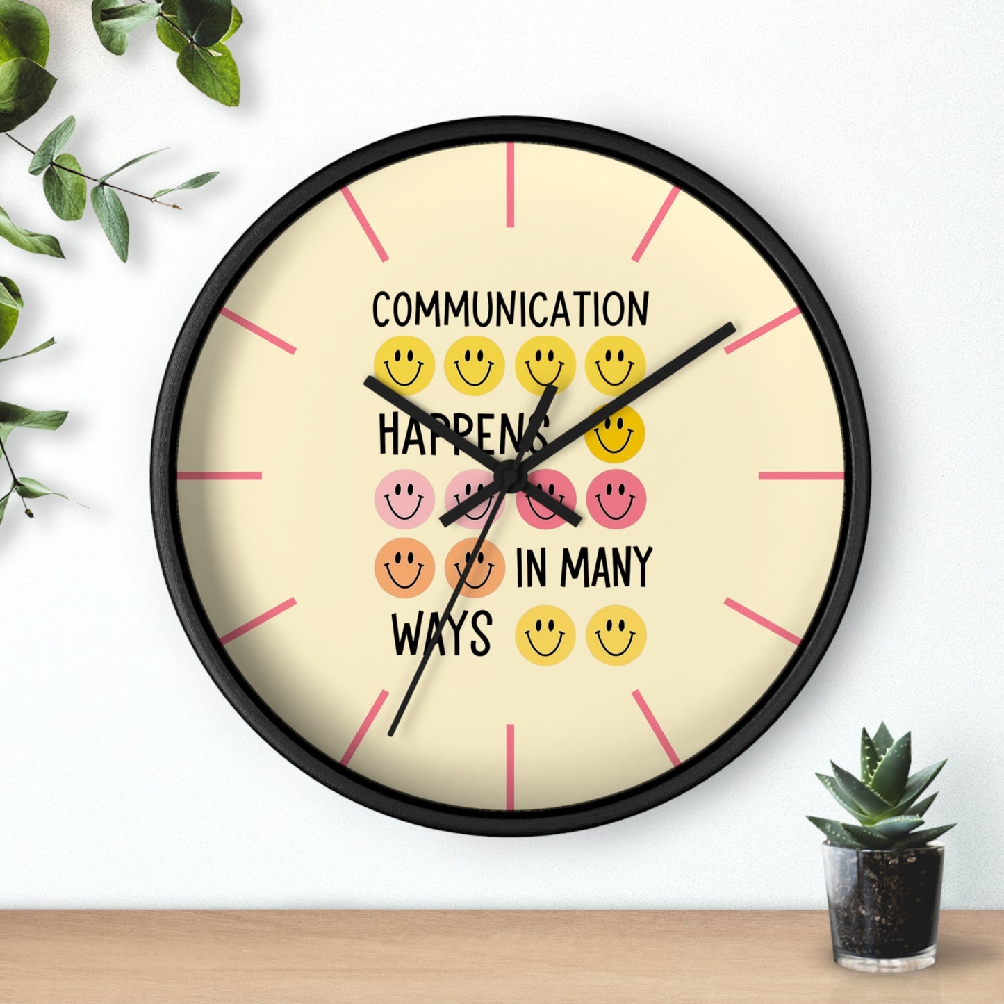 Communication Happens In Many Ways Wall Clock