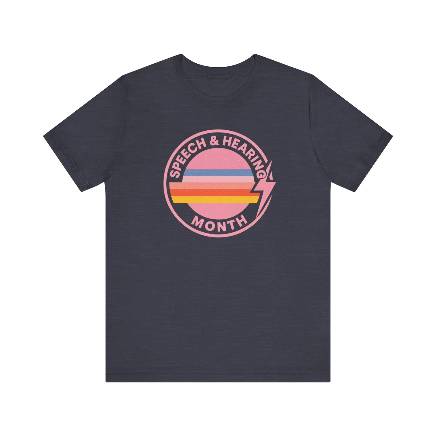 Speech & Hearing Month Retro Stripes Jersey T-Shirt
