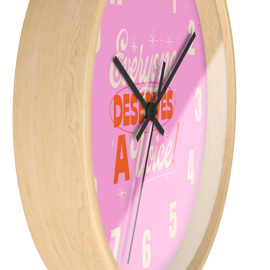 Everyone Deserves a Voice Wall Clock