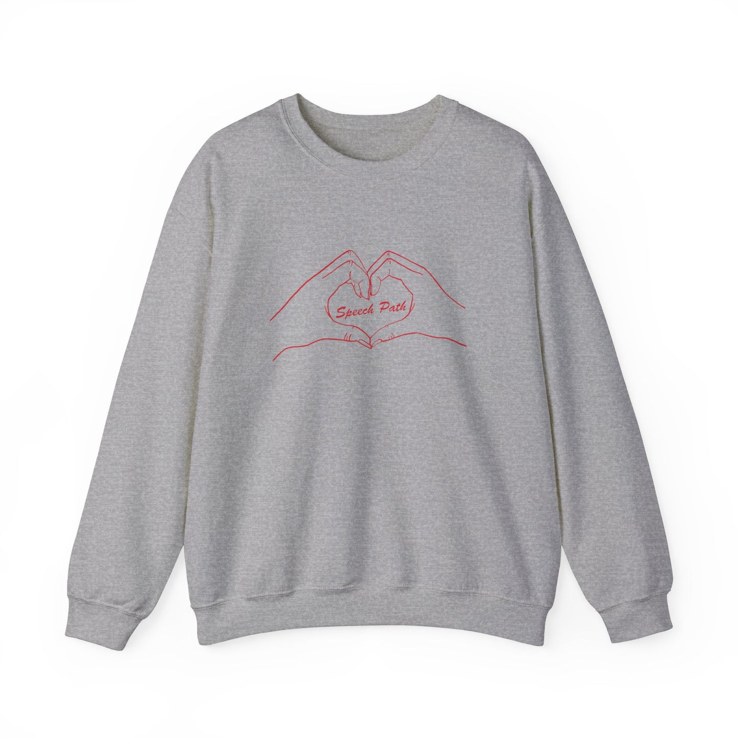 Speech Path Heart Hands Crewneck Sweatshirt
