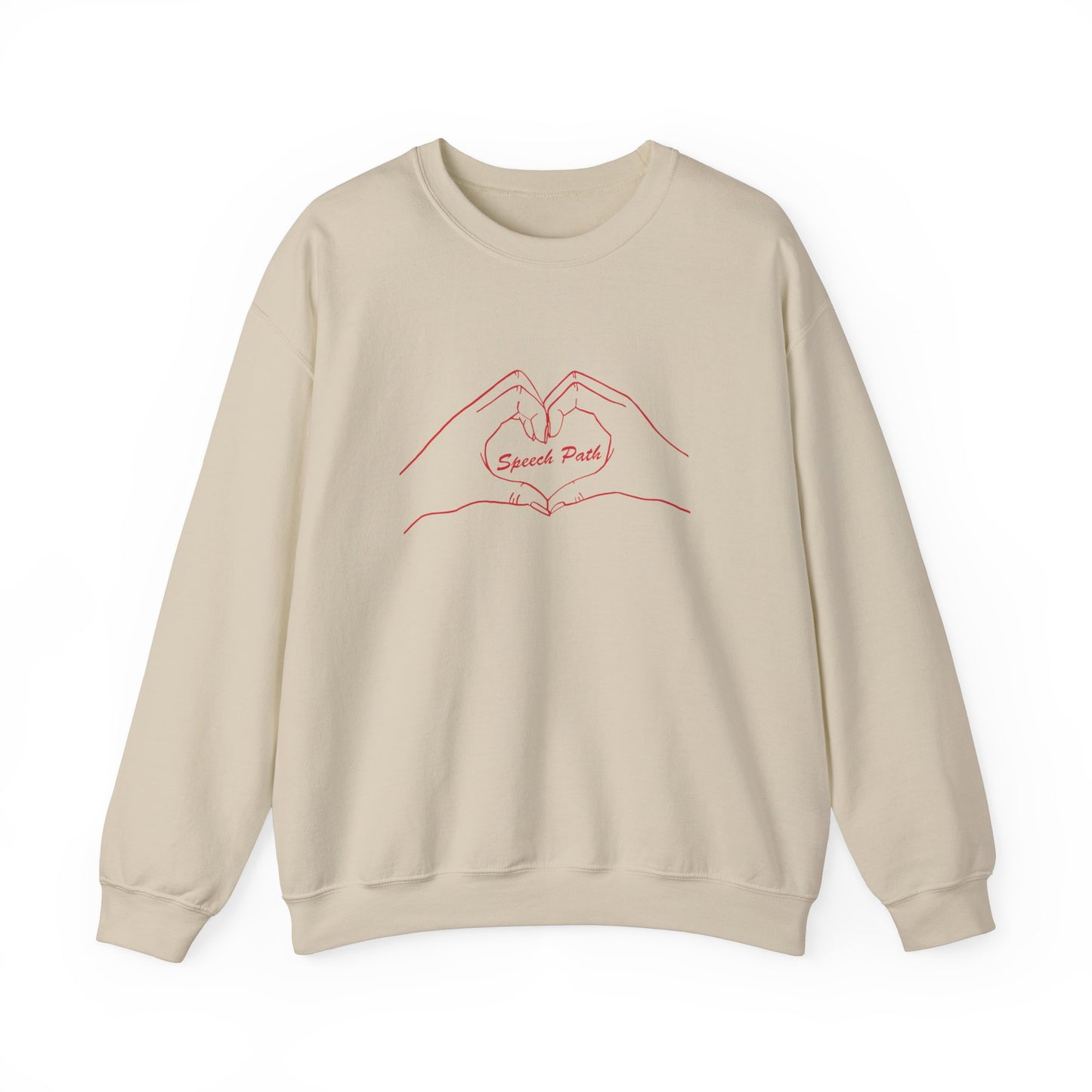 Speech Path Heart Hands Crewneck Sweatshirt