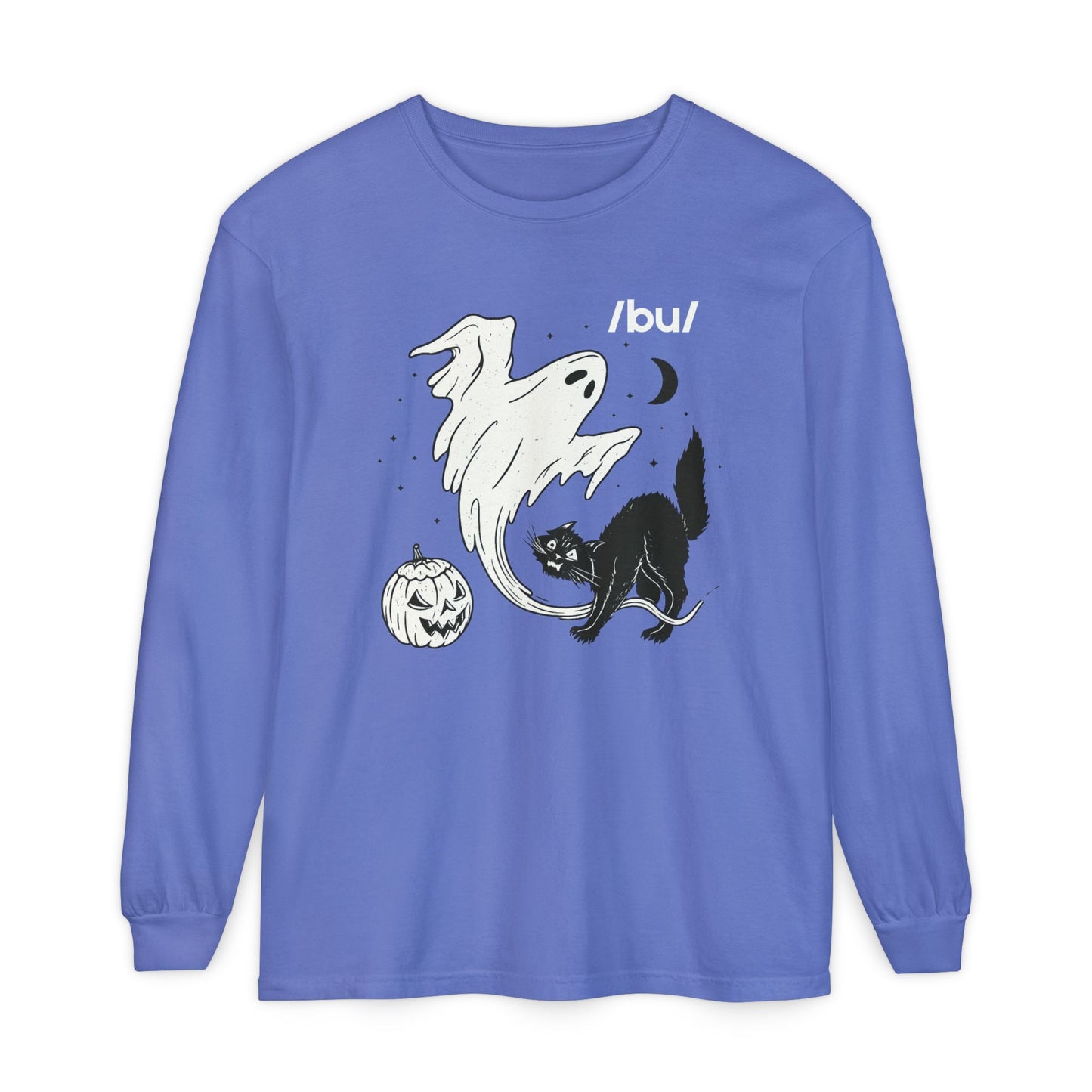 Boo Phonetic Spooky Long Sleeve Comfort Colors T-Shirt