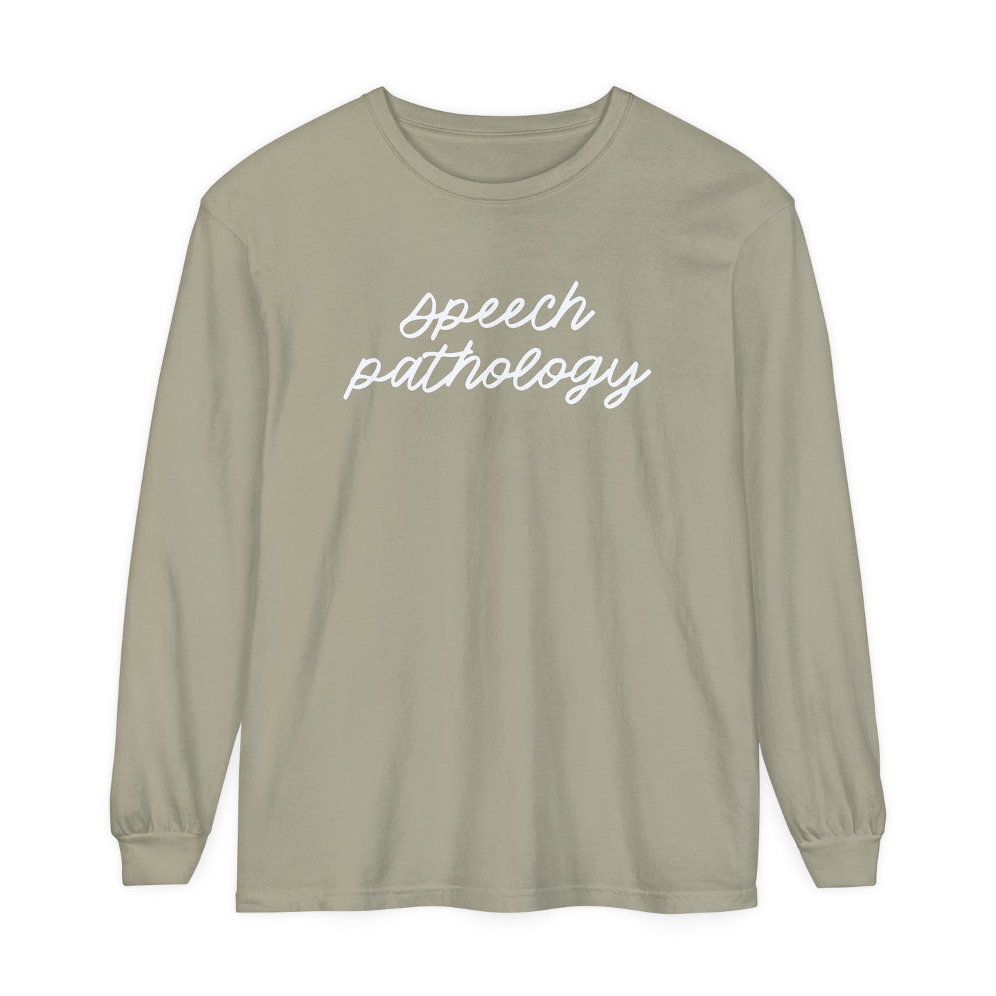 Speech Pathology Script Long Sleeve Comfort Colors T-shirt