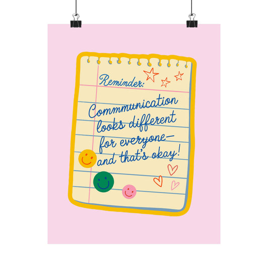 Communication Looks Different for Everyone Poster