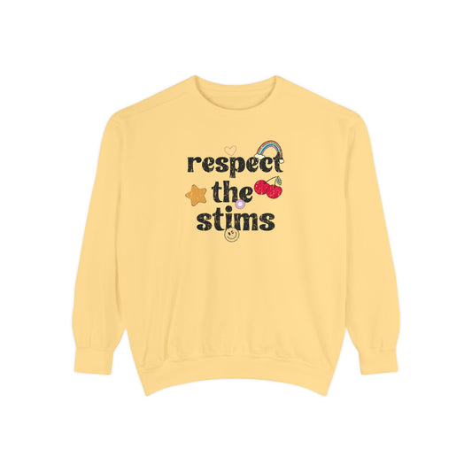 Respect The Stims Distressed Comfort Colors Sweatshirt