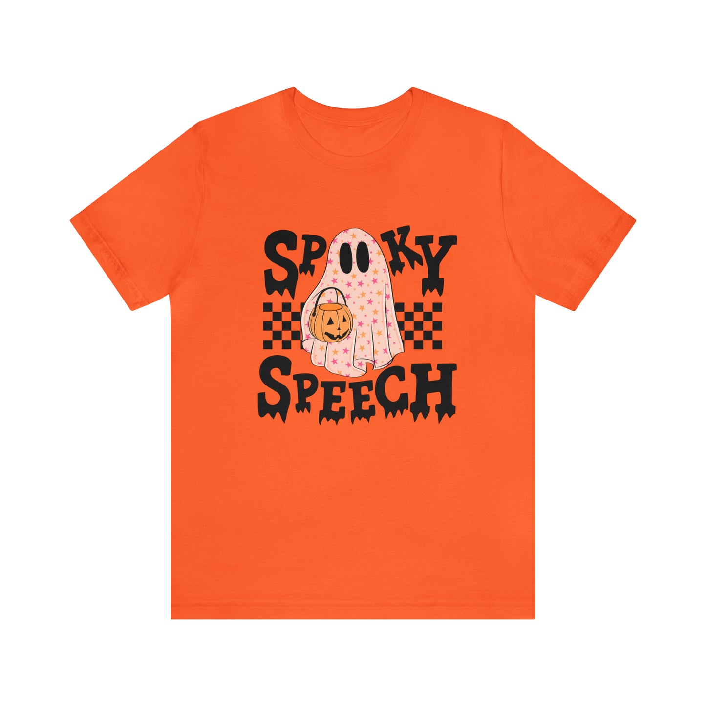 Spooky Speech Checkerboard Jersey T-Shirt