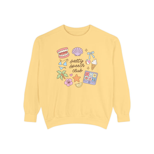 Salty Speech Club Comfort Colors Sweatshirt