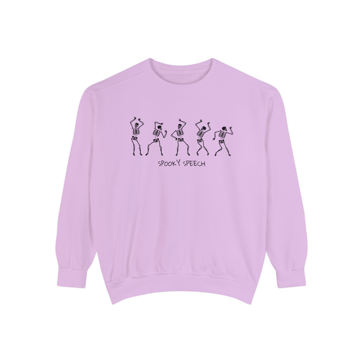 Spooky Speech Skeletons Comfort Colors Sweatshirt