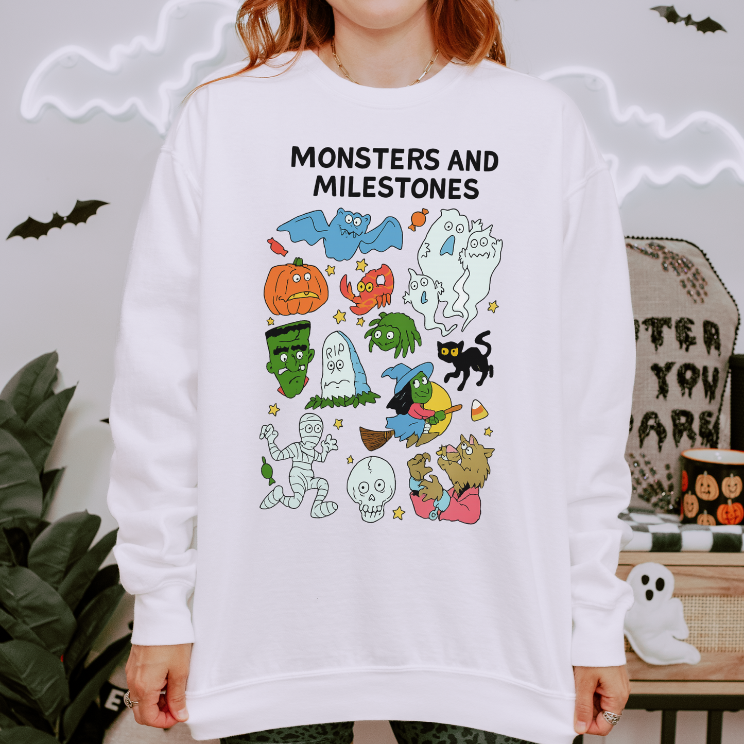 Monsters and Milestones Comfort Colors Sweatshirt