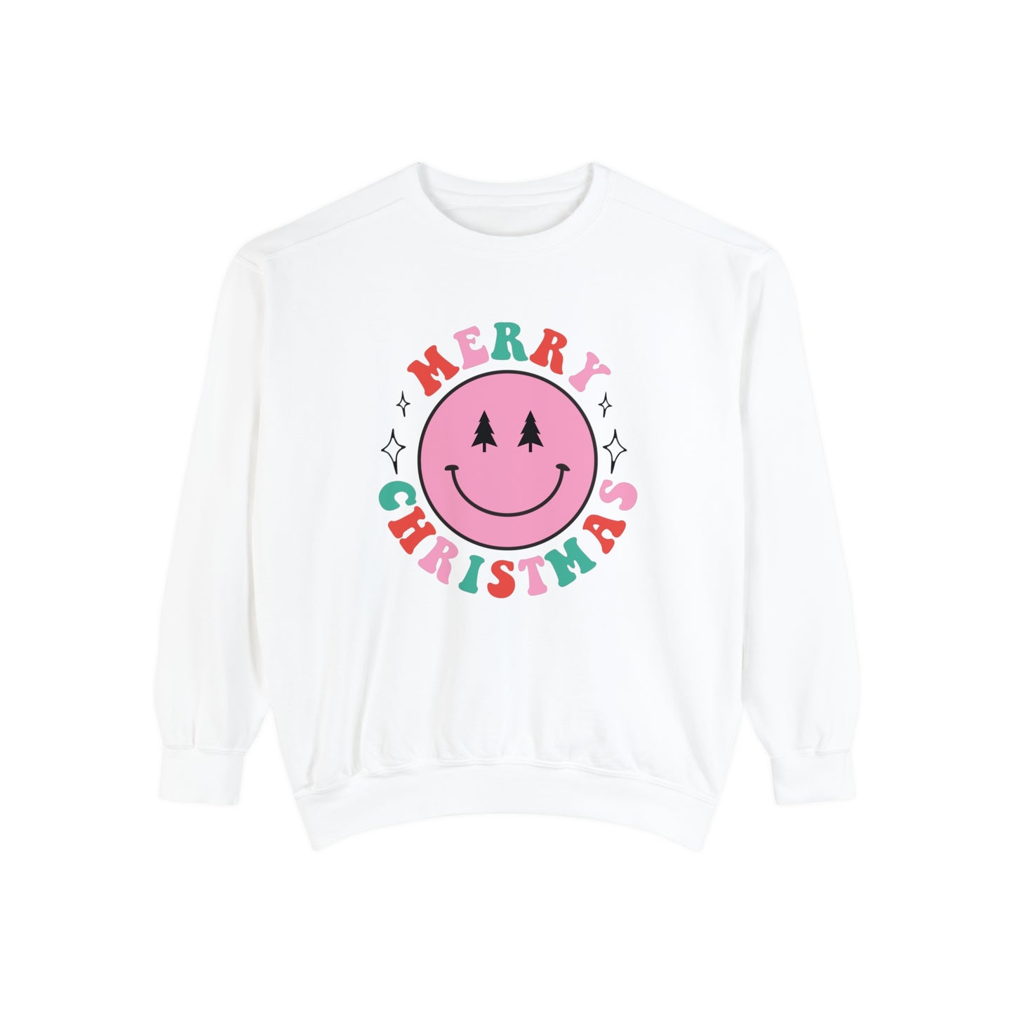 Merry Christmas Smile Comfort Colors Sweatshirt