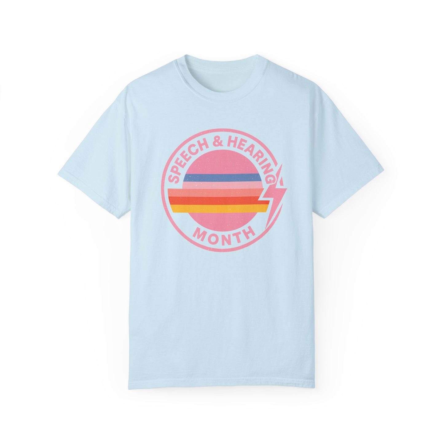 Speech & Hearing Month Retro Stripes Comfort Colors T-Shirt