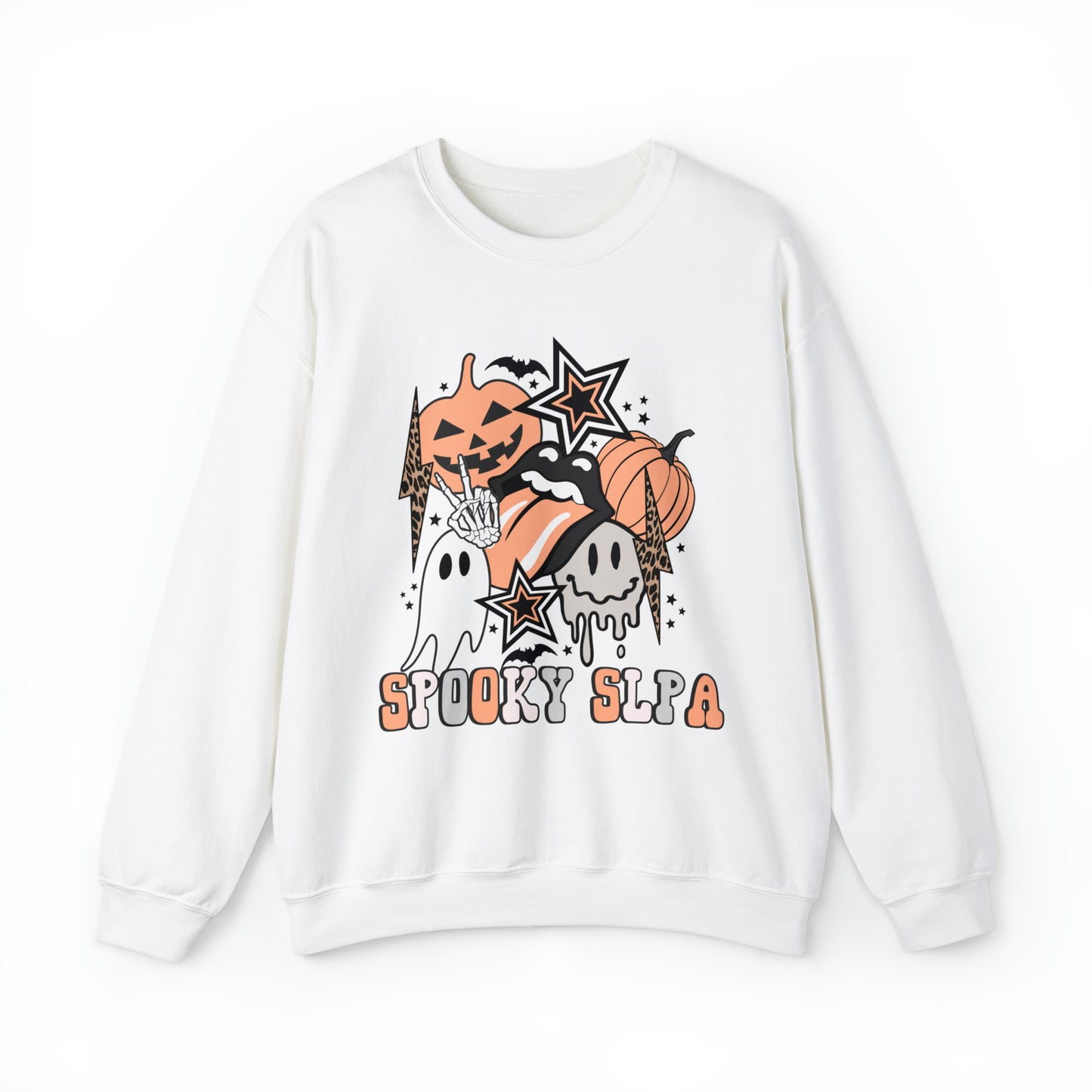 Spooky SLPA Retro Halloween Crewneck Sweatshirt