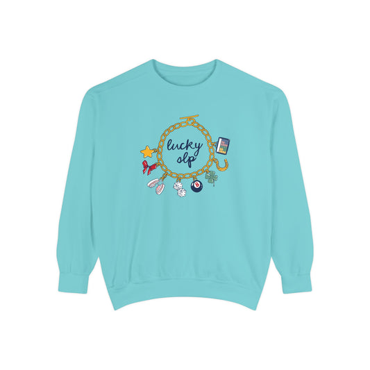 Lucky SLP Charm Bracelet Comfort Colors Sweatshirt