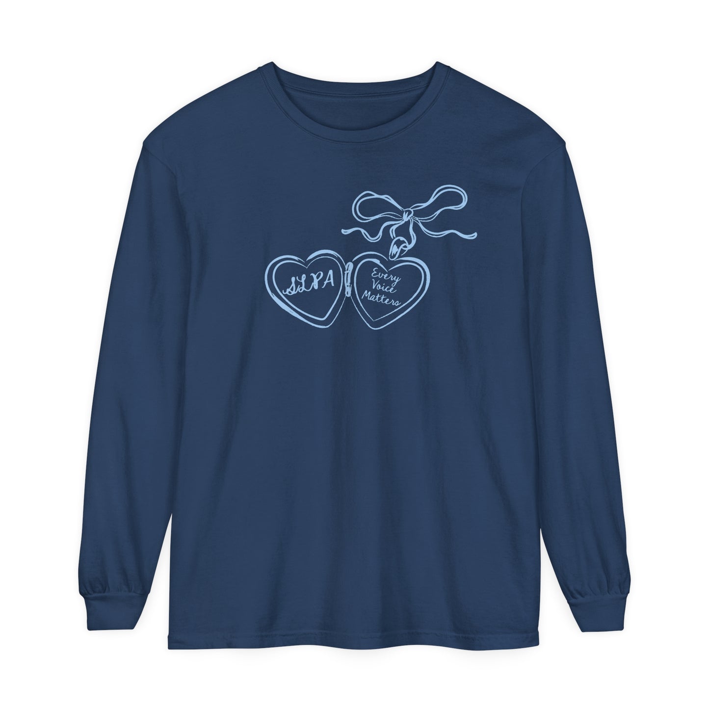 SLPA Heart Locket Long Sleeve Comfort Colors T-Shirt